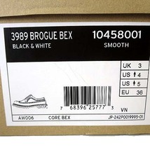 未使用品 ドクターマーチン 3989 ベックス ブローグ シューズ BEX BROGUE SHOE ウイングチップ レザー UK 3 黒 白 22.0cm 靴 箱付 美品_画像6