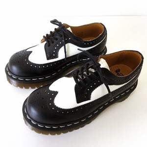 未使用品 ドクターマーチン 3989 ベックス ブローグ シューズ BEX BROGUE SHOE ウイングチップ レザー UK 3 黒 白 22.0cm 靴 箱付 美品