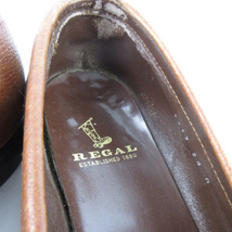 リーガル REGAL タッセルローファー 2017 レザー 茶 ブラウン 24 約25ｃｍ 革靴 メンズ_画像6