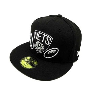 ニューエラ NEW ERA 59FIFTY コインパーキングデリバリー コラボ ブルックリンネッツ ブラック キャップ 帽子 黒 7 1/4 57.7cm 美品