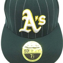 ニューエラ NEW ERA LP 59FIFTY MLB Pinstripe ロープロファイル オークランド アスレチックス キャップ 帽子 ダークグリーン 7 1/4 57.7cm_画像5