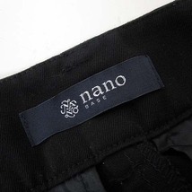 ナノユニバース nano universe パンツ タック ワイドパンツ M 黒 ブラック レディース_画像4