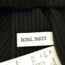 ロイヤルパーティー ROYAL PARTY リブカットソー レース 半袖 ストレッチ 黒 F *A127 レディース_画像3