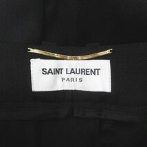 サンローラン パリ SAINT LAURENT PARIS PA32 718838 パンツ スラックス F36 黒系 ブラック ジップフライ ポケット イタリア製 レディース_画像3