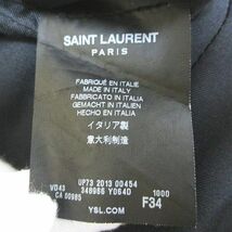 サンローラン パリ SAINT LAURENT PARIS 13AW 348966 シングルジャケット F34 黒系 ブラック 毛 ウール ボタン 裏地 ポケット イタリア製_画像9