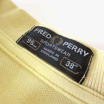 フレッドペリー FRED PERRY イングランド製 ポロシャツ 80’S 80年代 ヴィンテージ ロゴ 刺繍 コットン 鹿の子 半袖 M 黄 国内正規品_画像5