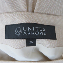 ユナイテッドアローズ UNITED ARROWS フレアスカート ミモレ丈 無地 ウール シルク混 36 S ベージュ /YK11 レディース_画像5