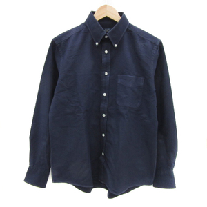 メーカーズシャツ カマクラ MAKER'S SHIRT 鎌倉 CASUAL 134 カジュアルシャツ 長袖 ボタンダウン 無地 紺 ネイビー /YS24 メンズ