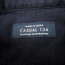 メーカーズシャツ カマクラ MAKER'S SHIRT 鎌倉 CASUAL 134 カジュアルシャツ 長袖 ボタンダウン 無地 紺 ネイビー /YS24 メンズ_画像9