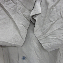 アダムエロペ レーヨンドレープ ルーズシルエット オープンカラーシャツ イージーケア 半袖 L カーキ GMG21020 メンズ レディース_画像5