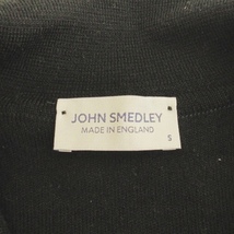 ジョンスメドレー JOHN SMEDLEY ニット ジャケット カーディガン ウール 英国製 ブラック S メンズ_画像4