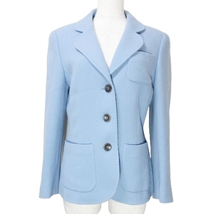  Escada ESCADA tailored jacket одиночный кашемир . шерсть 3B необшитый на спине 36 S соответствует skylight бледно-голубой IBO53 X женский 