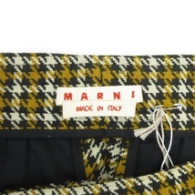 マルニ MARNI 美品 ストレートパンツ スラックス 千鳥柄 総柄 イタリア製 茶系 ブラウン ベージュ 40 M位 レディース_画像4