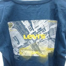 リーバイス Levi's カットソー Tシャツ ラウンドネック ロゴ 刺繍 プリント 半袖 S 水色 ライトブルー /AU メンズ_画像5
