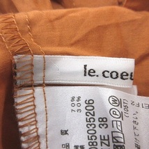 ルクールブラン le.coeur blanc ノーカラーシャツ 長袖 38 オレンジベージュ /MS レディース_画像5