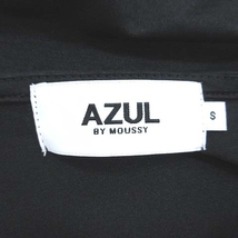 アズールバイマウジー AZUL by moussy カットソー 半袖 クルーネック ウエストマーク S 黒 ブラック /CT レディース_画像6