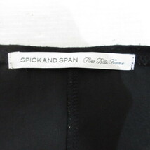 スピック&スパン Spick&Span 異素材切替え 七分袖 カットソー 黒 ブラック 日本製 レディース_画像3