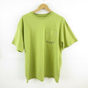 未使用品 チャリアンドコー CHARI&CO カットソー Tシャツ 半袖 プリント 緑 XL *T315 メンズ