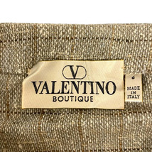 ヴァレンティノ ヴァレンチノ VALENTINO スカート タイト ウール混 シルク混 チェック サイドスリット ロング丈 6 ベージュ レディース_画像3