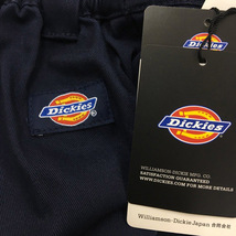 未使用品 ディッキーズ Dickies パンツ ワイド ガウチョ ロング タック ウエストゴム イージー 無地 M 紺 ネイビー レディース_画像5