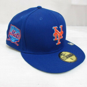 未使用品 ニューエラ NEW ERA 59FIFTY 5950 MLB ニューヨーク メッツ ベースボール キャップ 帽子 8 63.5cm ブルー サイドパッチ 正規品