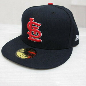 未使用品 ニューエラ NEW ERA 59FIFTY 5950 MLB セントルイス カージナルス ベースボール キャップ 帽子 7 3/8 58.7cm ネイビー 正規品