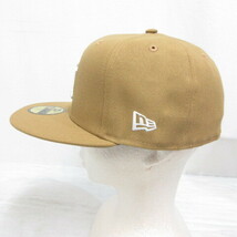 未使用品 ニューエラ NEW ERA 59FIFTY 5950 MLB ニューヨーク ヤンキース ベースボール キャップ 帽子 7 3/8 58.7cm ベージュ 正規品_画像3