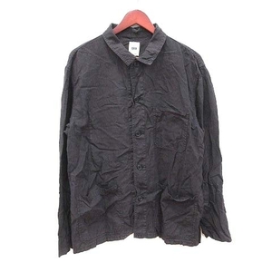 エフオービーファクトリー FOB FACTORY シャツジャケット フレンチカバーオール 長袖 3 こげ茶 ダークブラウン /CT メンズ