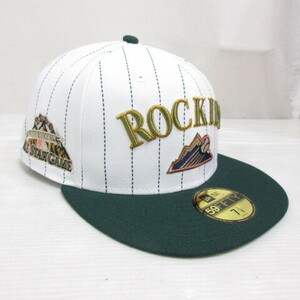 未使用品 ニューエラ NEW ERA 59FIFTY 5950 MLB コロラド ロッキーズ ベースボール キャップ 帽子 7 1/8 56.8cm 白緑 オールスターゲーム