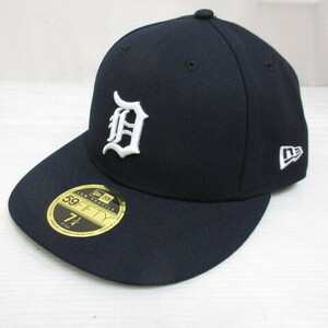 未使用品 ニューエラ NEW ERA 59FIFTY 5950 MLB デトロイト タイガース ベースボール キャップ 帽子 7 1/4 57.7cm ネイビー 正規品 メンズ