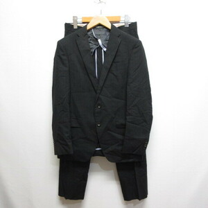  Person's PERSON'S FOR MEN полоса рисунок костюм выставить весна летний YA4 чёрный черный tailored jacket брюки мужской 