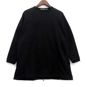  Haversack HAVERSACK 2022SS большой размер футболка с длинным рукавом HARD TWIST OVERSIZED LONG T-SHIRT черный чёрный 1 812223 женский 