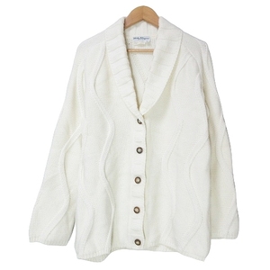  Salvatore Ferragamo Salvatore Ferragamo knitted cardigan shawl color long sleeve thick va- Gin wool M white white IBO53 X