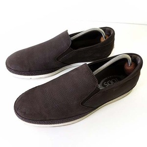  Tod's TOD'S slip-on shoes shoes driving shoes original leather 6.5 dark brown 25.5cm shoes shoes close year of model men's 