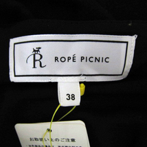 未使用品 ロペピクニック ROPE Picnic ワンピース ひざ丈 七分袖 ラウンドネック 無地 38 M 黒 ブラック /SY41 レディース_画像3