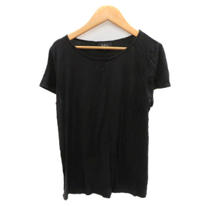  A.P.C. A.P.C. T-shirt cut and sewn short sleeves round neck plain S black black /YK31 lady's 