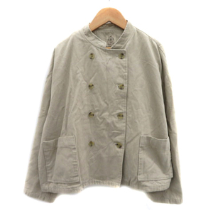sa man sa Moss Moss SM2 jacket middle height stand-up collar total lining double button plain F light beige /YK39 lady's 