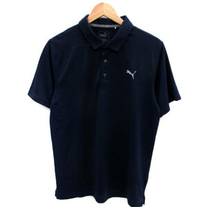 プーマ PUMA ゴルフウェア ポロシャツ 半袖 ポロカラー L 紺 ネイビー /SM6 メンズ