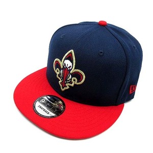 ニューエラ NEW ERA 9FIFTY ニューオーリンズ ペリカンズ スナップバック キャップ 帽子 ネイビー レッドバイザー 美品 メンズ