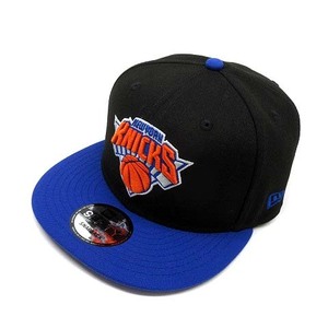 ニューエラ NEW ERA 9FIFTY NBA ニューヨーク ニックス スナップバック キャップ 帽子 チーム ブラック ブルーバイザー 美品 メンズ