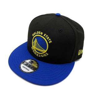 ニューエラ NEW ERA 9FIFTY NBA ゴールデンステイト ウォリアーズ ブラック ブルーバイザー スナップバック キャップ 帽子 美品 メンズ