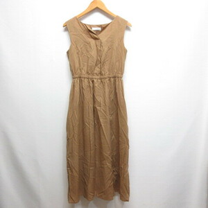 eni.s.senisisanySiS no sleeve long One-piece 1 light brown Brown lining attaching lady's 