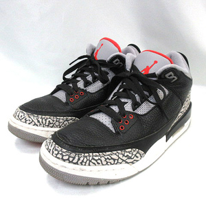 ナイキ NIKE ★AA☆ Air Jordan 3 Retro OG Black Cement 854262-001 US8 26cm エアジョーダン3 レトロ OG ブラックセメント スニーカー 靴