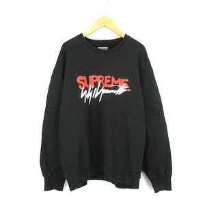 シュプリーム SUPREME ★AA☆ 20AW Yohji Yamamoto Crewneck ヨウジヤマモト ロゴ プリント クルーネック スウェット トレーナー L メンズ