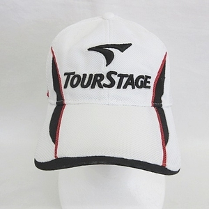 ブリヂストン ブリジストン BRIDGESTONE ツアーステージ TOURSTAGE ゴルフ キャップ 帽子 メッシュ ロゴ 刺繍 白 ホワイト L メンズ
