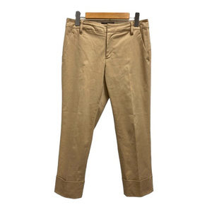  Sera teCEIRATE pants cropped pants center Press cotton . stretch plain 40 beige lady's 