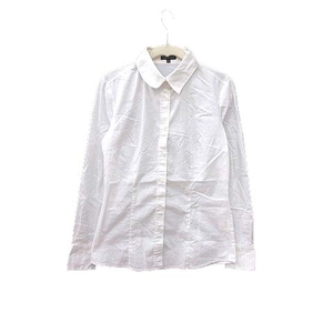  Indivi INDIVI shirt long sleeve 38 white white /YK #MO lady's 