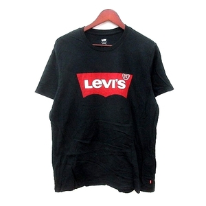 リーバイス Levi's カットソー Tシャツ クルーネック プリント 半袖 L 黒 ブラック /MN メンズ