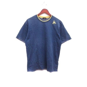 ルコックスポルティフ le coq sportif Tシャツ カットソー ワンポイント 半袖 O 紺 ネイビー /YK メンズ
