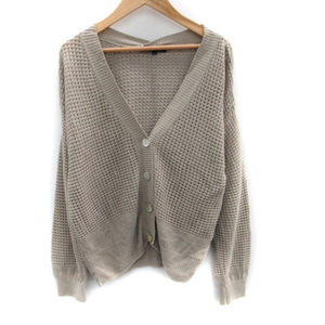  Comme Ca Ism COMME CA ISM mesh cardigan middle height V neck 9 beige /SM24 lady's 